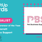 Graphic showing a finalist of the UK StartUp Awards